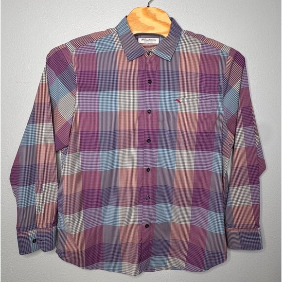 Tommy Bahama Other - Tommy Bahama Siesta Key Men’s Shirt XL Paloma Plaid Long Sleeve